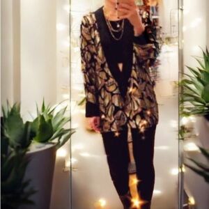 Vintage Metallic Sheer Party Blazer by A.C. Sport Sz 20 Women